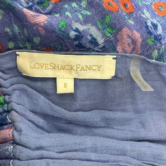 LoveShackFancy Bennet Mini Dress in Summer Blues SZ. S - Picture 14 of 16